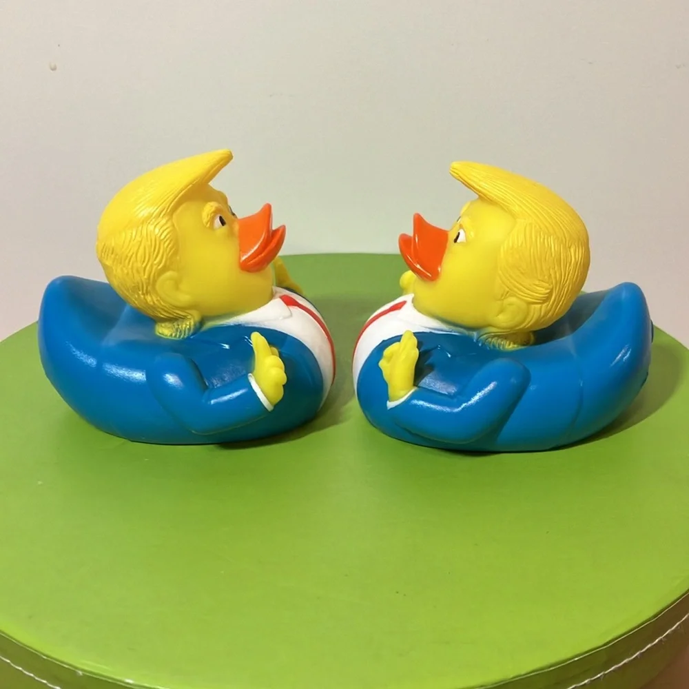 Donald Trump The 47th USA President Rubber Duck Floating Bath Toy - 2 pc. Set